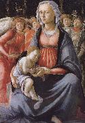 Sandro Botticelli Our Lady of Angels with five sub Spain oil painting artist